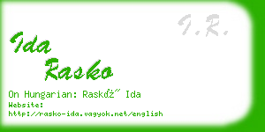 ida rasko business card